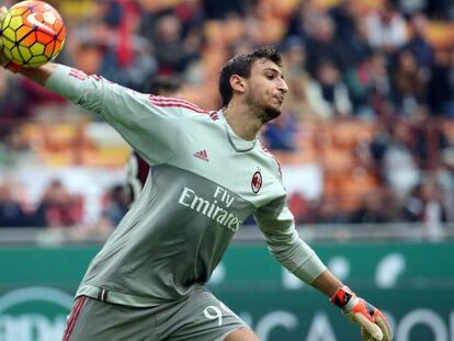 Donnarumma, el d&iacute;a de su debut contra el Sassuolo