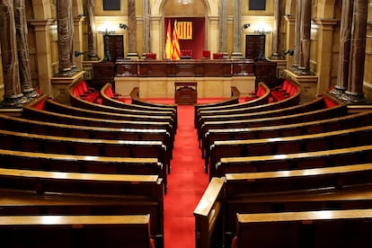 Vista del hemiciclo del 'Parlament' de Cataluña.