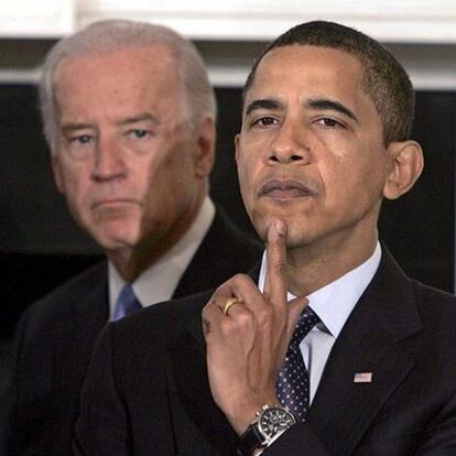 El presidente estadounidense, Barack Obama, y su vicepresidente Joe Biden