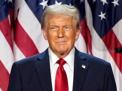 Donald Trump, tras vencer en las elecciones de Estados Unidos, el 6 de noviembre en West Palm Beach, Florida.