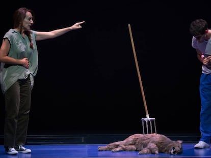 Ensayo de 'El curioso incidente del perro a medianoche' en el Teatro Marquina de Madrid. 