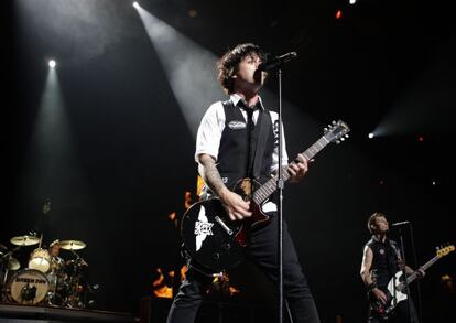 Billie Joe Amstrong, cantante y guitarrista de Green Day, durante el concierto que la banda norteamericana ofreció en septiembre de 2009 en Madrid.