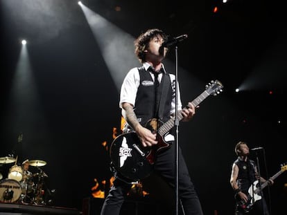 Billie Joe Amstrong, cantante y guitarrista de Green Day, durante el concierto que la banda norteamericana ofreció en septiembre de 2009 en Madrid.