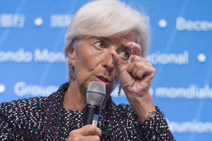 Christine Lagarde, directora gerente del Fondo Monetario Internacional (FMI), el miércoles en Washington.