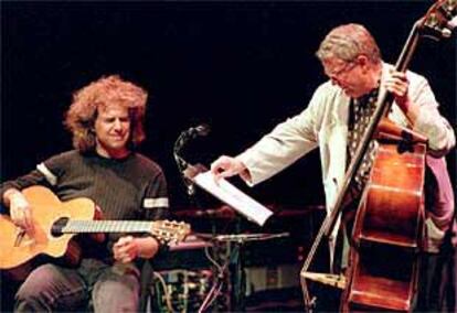 Pat Metheny (a la izquierda) y Charlie Haden, en San Sebastián.