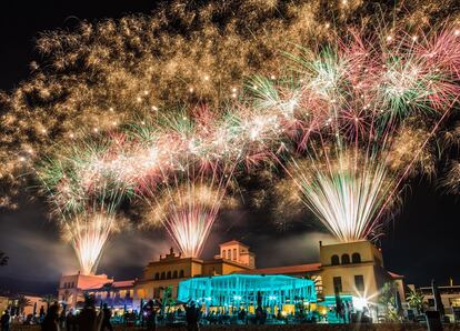 Fireworks on the night of San Juan at the Le Meridien Ra hotel, located in EL Vendrell (Tarragona).