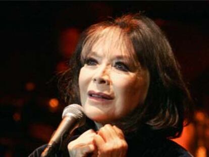 Juliette Gréco, durante su actuación en Madrid.