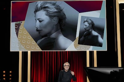 El director de cine Alfonso Cuarón, durante la entrega del Premio Donostia a Cate Blanchett, 