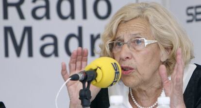 Manuela Carmena, este viernes durante una entrevista en la Cadena Ser.