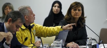 La concejal de Seguridad, F&aacute;tima N&uacute;&ntilde;ez, durante su intervenci&oacute;n.