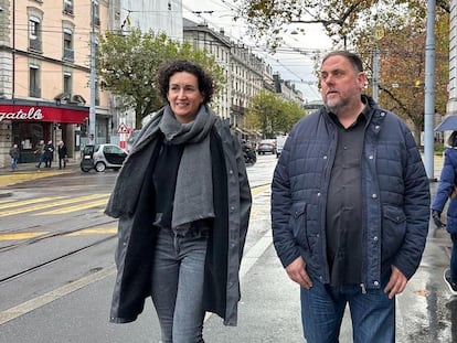 Marta Rovira y Oriol Junqueras reunidos en Ginebra