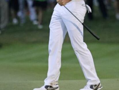 McIlroy celebra su victoria en el PGA.