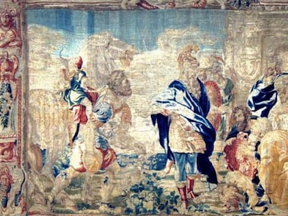 Uno de los tapices que pasarán a manos del Arzobispado.