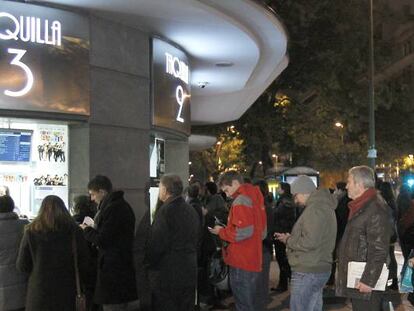 Sala de cine, en Madrid.