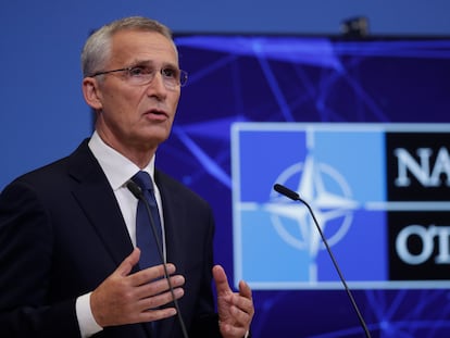 El secretario general de la OTAN, Jens Stoltenberg, este viernes en Bruselas.