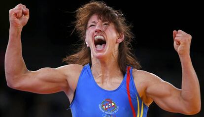 Maider Unda, tras lograr el bronce en Londres 2012.