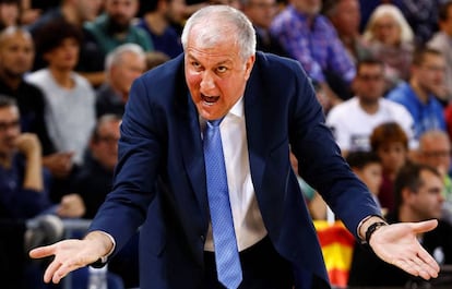 Obradovic, durante el Barça-Fenerbahçe.