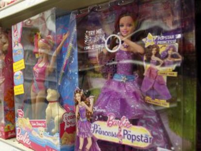 Mu&ntilde;ecas Barbie en una tienda de juguetes de Estados Unidos.