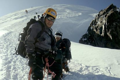 Fotografía de archivo, tomada el pasado verano, de Tolo Calafat en su ascenso al Mont Blanc.