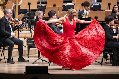 La cantaora Esperanza Fernández, en un momento de su actuación.