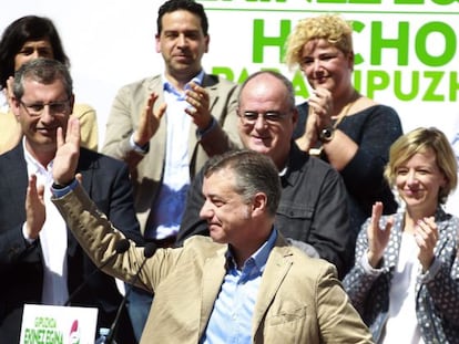 El lehendakari, Iñigo Urkullu, en un acto del PNV en San Sebastián.