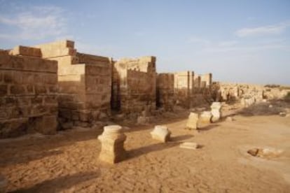 Restos del yacimiento arqueológico de Abu Mena, en Egipto.