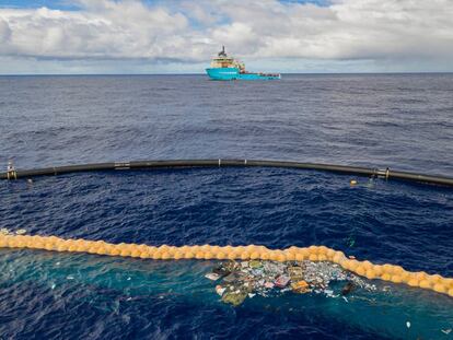 Los residuos recogidos en la primera misión exitosa del proyecto The Ocean Cleanup la semana pasada.