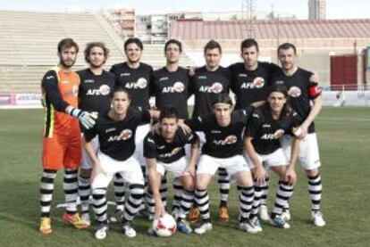 El equipo de la AFE en el partido ante el Hércules.