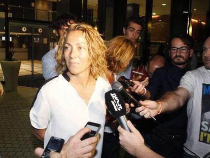 Gala Laón, tras la reunión ayer con los tenistas.