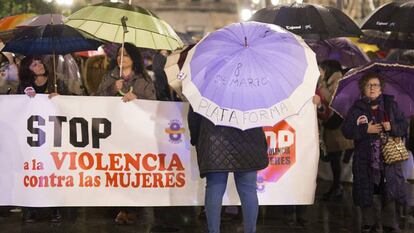 Concentración en el día contra la violencia de género, el pasado noviembre.
