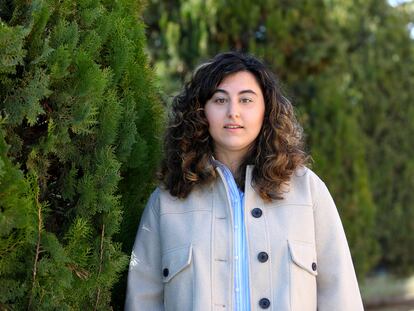 Marta Huertas, who overcame encephalitis twice as a teenager, in a photograph taken in Orihuela on February 16.