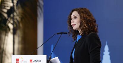 Isabel Díaz Ayuso durante su intervención en la XIII edición del Spain Investors Day.