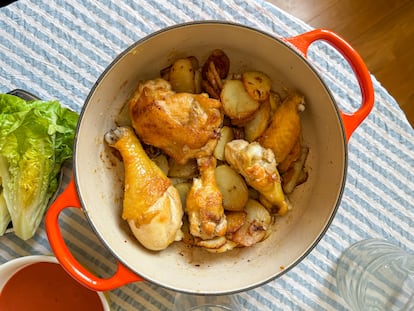 Receta pollo al ajo cabañil