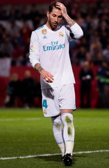 Ramos, durante el partido ante el Girona.