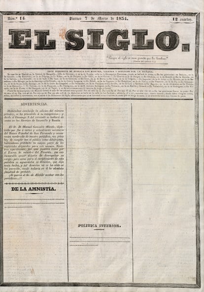 Cuando del Gobierno censuró el diario en el que trabajaba Espronceda, gran amigo de Larra, éste escribió en su defensa. El periódico se publicó con partes en blanco en señal de protesta, con el consiguiente escándalo. El Gobierno respondió promulgando una ley que prohibía publicar páginas en blanco.