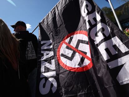 Manifestación contra AfD celebrada el 27 de abril en Donaueschingen (Alemania).
