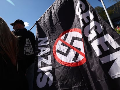 Manifestación contra AfD celebrada el 27 de abril en Donaueschingen (Alemania).