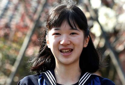 La princesa Aiko, este miércoles en su ceremonia de graduación del colegio Gakushuin de Tokio.