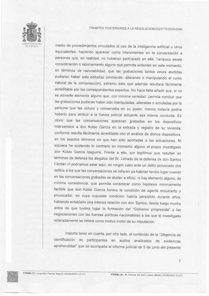 Auto prisión Santos Cerdán
