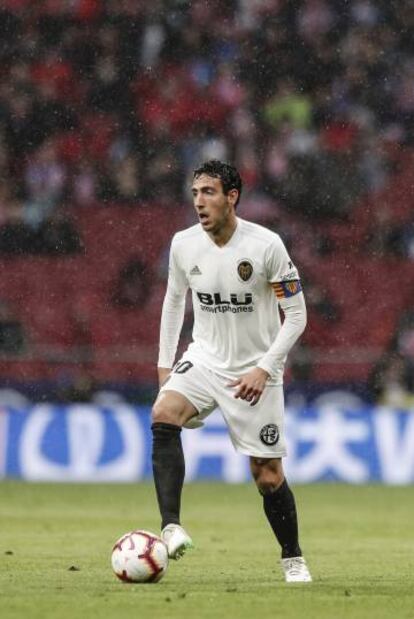 Dani Parejo durante el partido de Liga contra el Atlético en el Metropolitano.