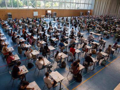 Examen de Selectividad en la Universidad de La Rioja, el 1 de junio.