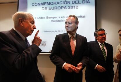Martín Quirós, Alberto Fabra y José Manuel Vela.