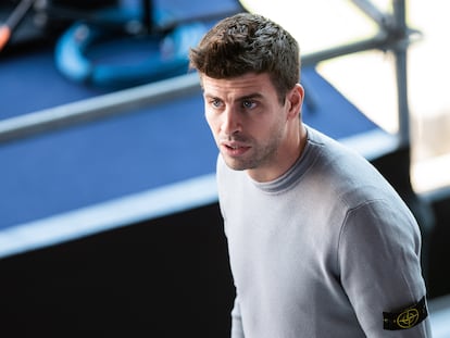 Gerard Piqué, este miércoles en el Camp Nou, en Barcelona.