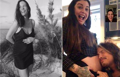 "Oh dios mío. Parece que la cigüeña nos visita otra vez". Con este mensaje, la actriz Liv Tayler anunciaba su embarazo el pasado mes de enero. En Instagram, también reveló hace un par de días que su hermana, Mia, está embarazada.