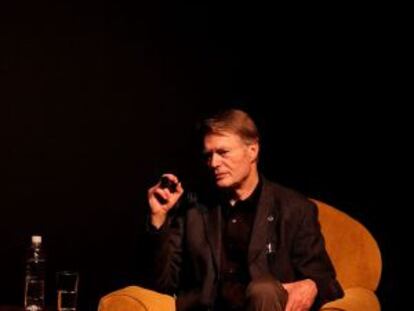 El escritor franc&eacute;s Jean-Marie Gustave Le Cl&eacute;zio, premio Nobel de Literatura 2008, en la Feria del Libro de Bogot&aacute;. 