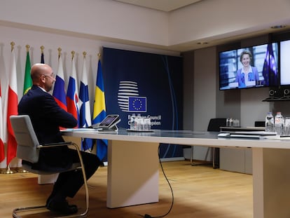 El presidente del Consejo Europeo, Charles Michel, y la presidenta de la Comisión, Ursula von der Leyen.