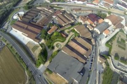 Vista aérea del barrio de La Estación, en Haro.