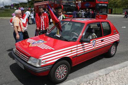 Muchos hinchas han utilizado el coche para ir hasta Lisboa.