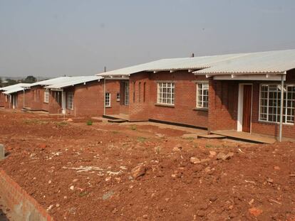 Casas reci&eacute;n construidas en Malawi. 