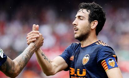 Parejo tras marcar el domingo ante el Sevilla.